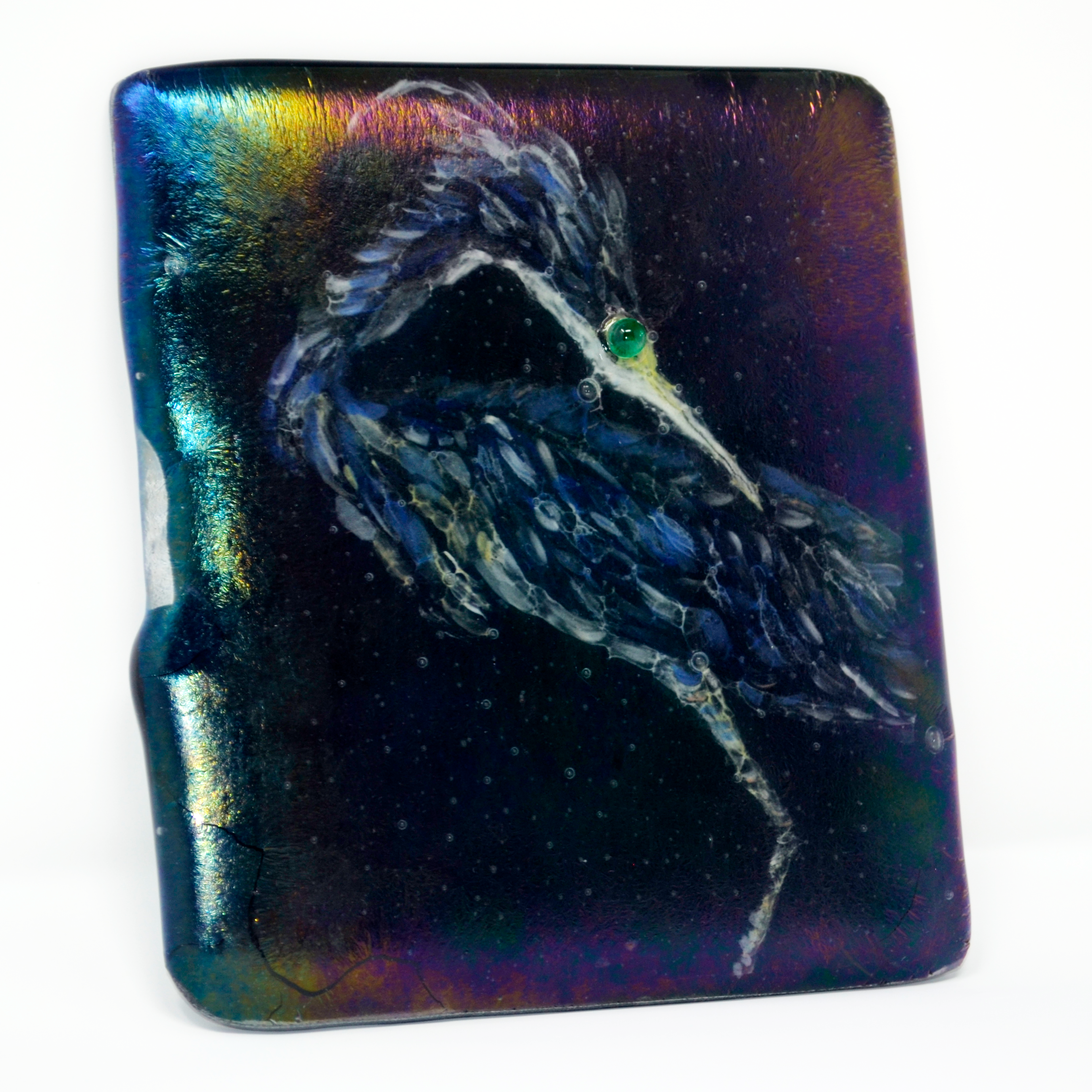 red yellow green glass bowl